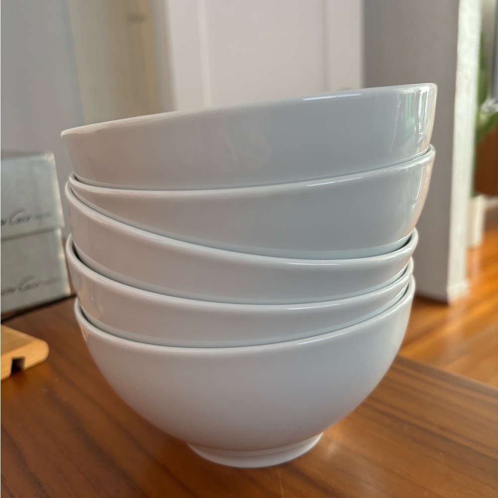 Susan Prike IKEA White Ceramic Bowls Set (5)